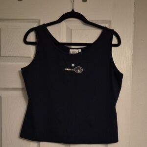 Navy Sleeveless Top